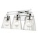 Z-Lite Lyna Vanity, 3-Light, 22 In.W x 6.5 In.L x 9 In.H, Chrome /Clear 823-3V-CH - alternate 5